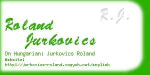 roland jurkovics business card